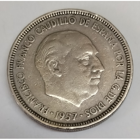 5 PESETAS FRANCO 1957 *60