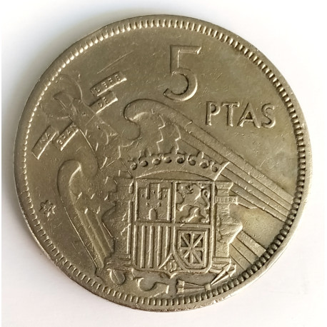 5 PESETAS FRANCO 1957 *67