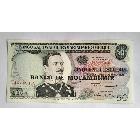 Billete de Mozambique 1970