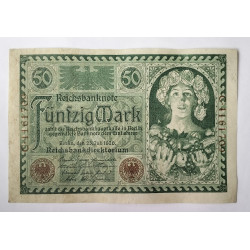 Billete de 50 Marcos Alemania 1920