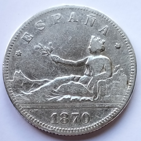 5 pesetas de 1870