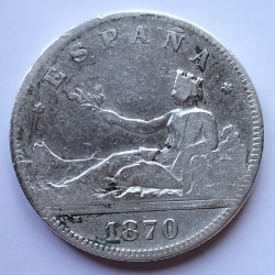 5 pesetas de 1870