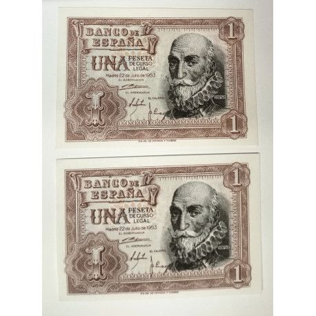 PAR CORRELATIVO 1 PESETA DE 1953