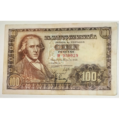 100 PESETAS 2 MAYO 1948 Bayeu