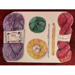 Entero postal de Crochet o ganchillo 2024