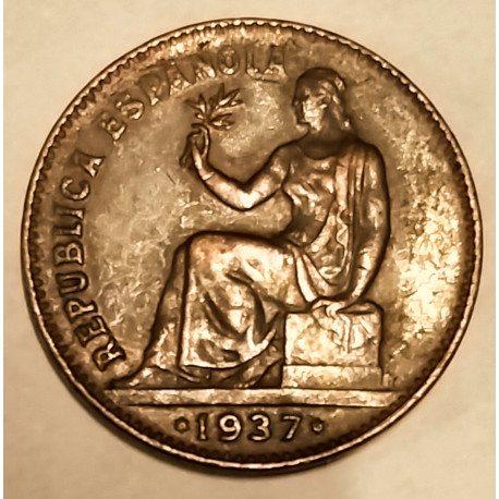 Moneda de 50 Céntimos de la República 1937*6