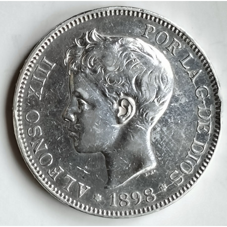 5 pesetas de Alfonso XIII 1898*98