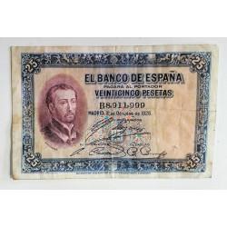 25 pesetas 12 de octubre de 1926
