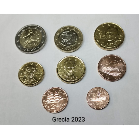 Serie completa euros Grecia 2023 sin circular