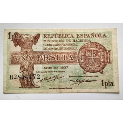 Billete de 1 peseta de 1937 República