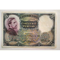 50 PESETAS 25 ABRIL 1931