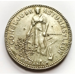 2 PESETAS ASTURIAS Y LEÓN 1937