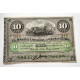 Billete de 10 pesos Isal de Cuba 1896