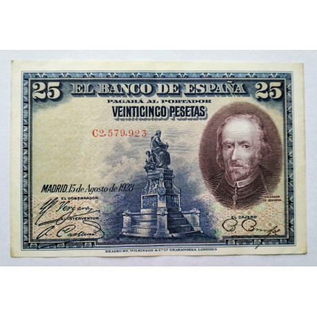 25 Pesetas 15 agosto de 1928