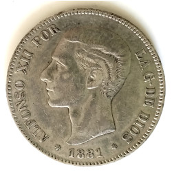 5 pesetas 1881*81
