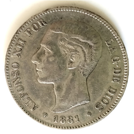 5 pesetas 1881*81