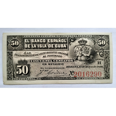 1 peso Isla de Cuba 1896