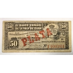 50 centavos es la de Cuba 1896 plata