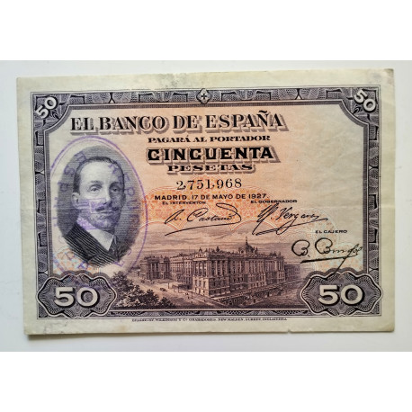 50 pesetas 1927 Alfonso XIII