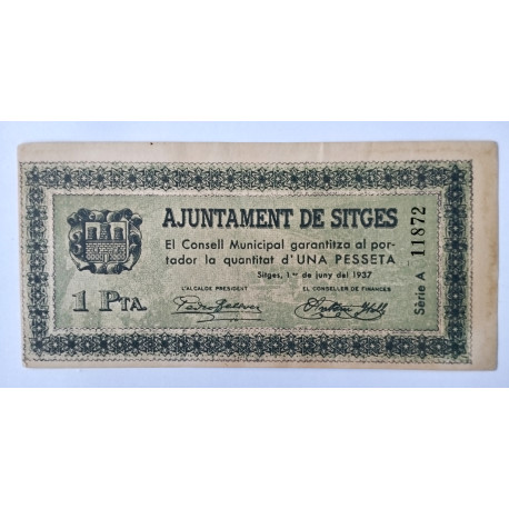 Ajuntament de Sitges1 peseta 1937
