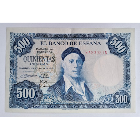 500 Pesetas del 22 de julio 1954 Zuloaga