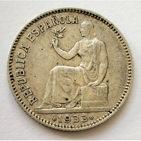1 peseta de plata de 1933*34