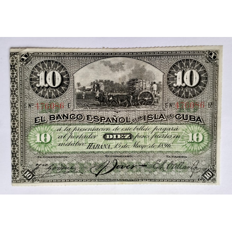 10 pesos isla de Cuba 1896
