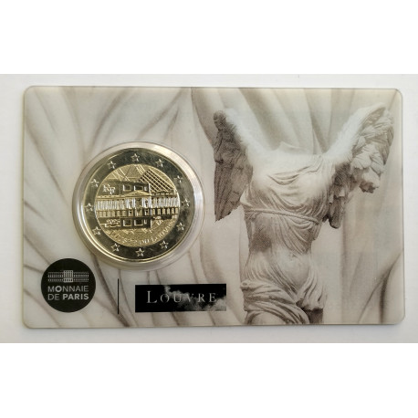 Coin card Museo del Louvre 2025 la Victoria de Samotracia