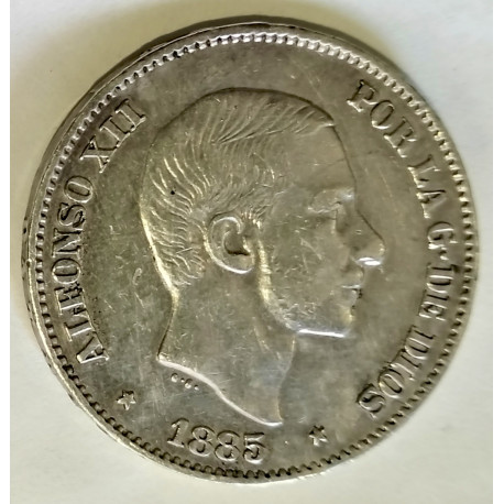 50 centavos de peso Alfonso XIII 1885