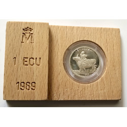 MONEDA DE 1 ECU DE 1989