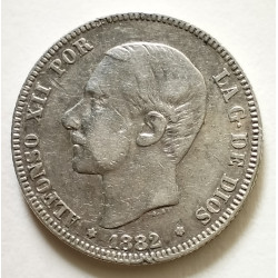 2 pesetas Alfonso XII 1882*82