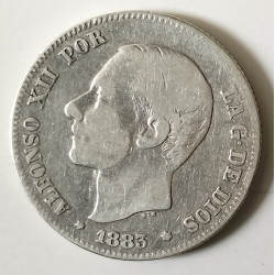 2 pesetas de 1883