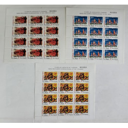 3 pliegos Barcelona 92.VIII Serie Pre-olimpica 1992