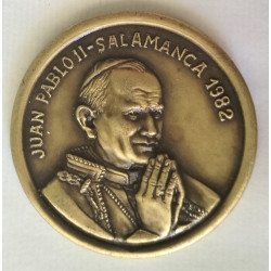 Medalla Sta Teresa de Jesús y Juan Pablo II 1982