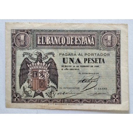 Billete Burgos febrero 1938