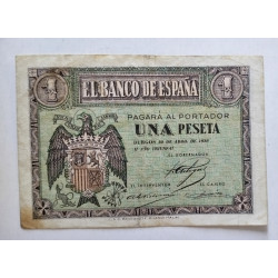Billete de 1 Peseta Burgos 30 de abril de 1938