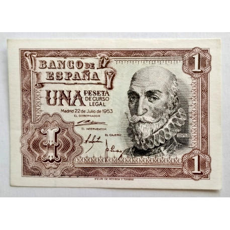 BILLETE DE 1 PESETA DE 1953