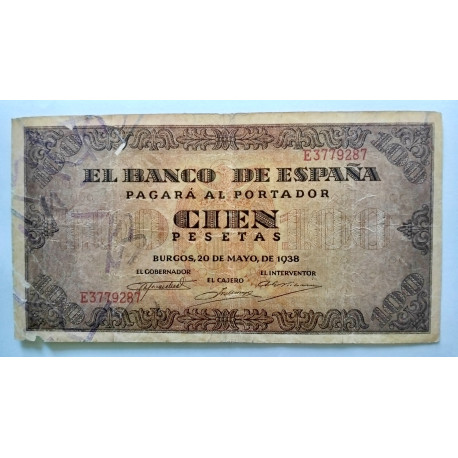 100 pesetas de 1938 Burgos
