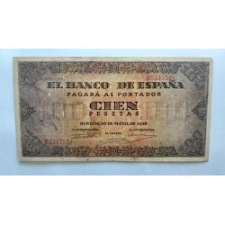 100 PESETAS 20 MAYO 1938