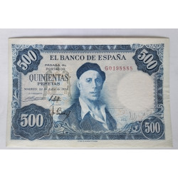 500 PESETAS 29 JULIO 1954 Zuloaga