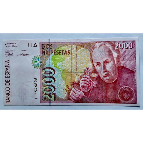 Billete de 2.000 pesetas 1992