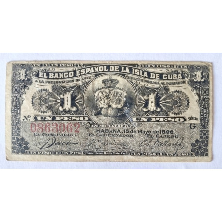 1 PESO DE LA ISLA DE CUBA