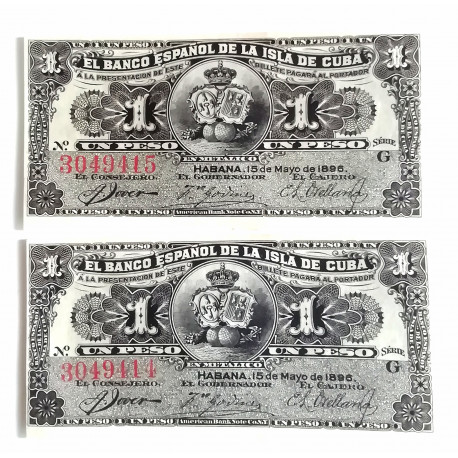 1 PESO DE LA ISLA DE CUBA
