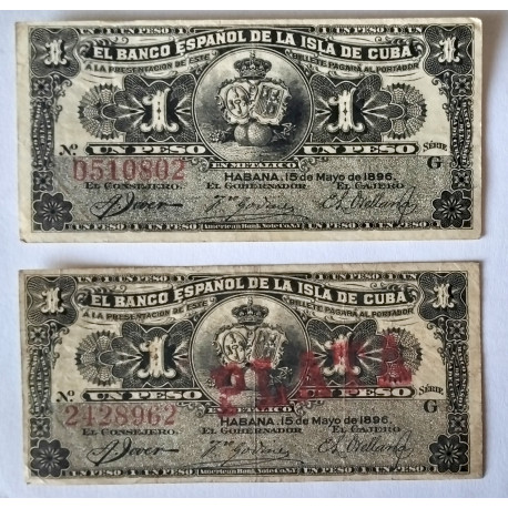 1 PESO DE LA ISLA DE CUBA