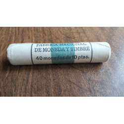 Cartucho de 40 monedas de 10 pesetas de 1984