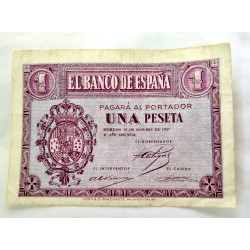 Billete de 1 pts de octubre de 1937