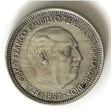 5 PESETAS FRANCO 1957 *63