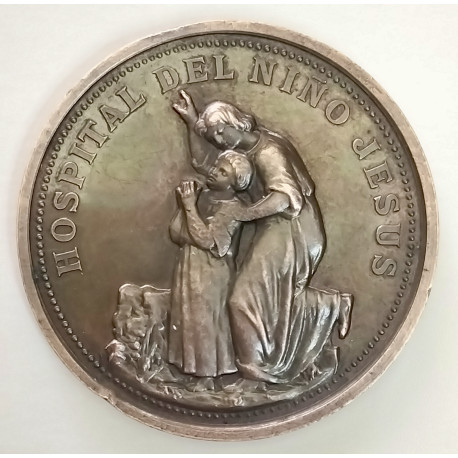 Medalla del hospital del niño Jesús 1879