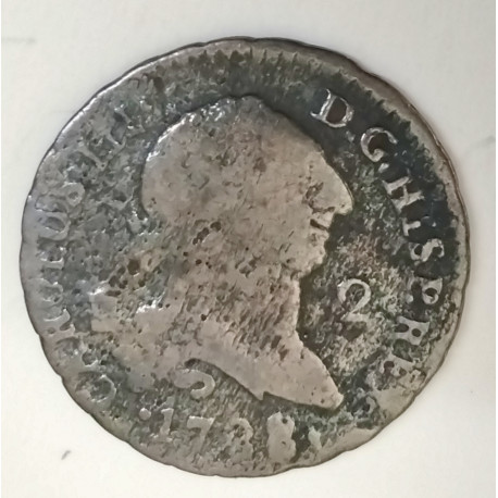 2 maravedís cobre Carlos Iii