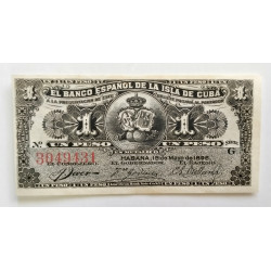 1 peso Isla de Cuba 1896